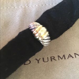 David Yurman Cable Dome Ring- 14k/sterling- sz 6