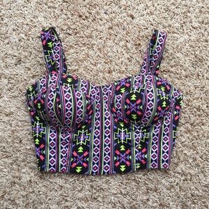 Aztec Print Bustier