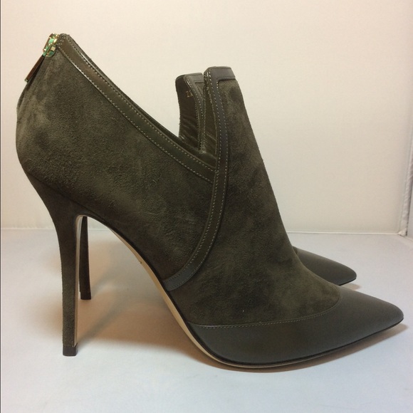 Salvatore Ferragamo Deep Green Nume Glass Bootie