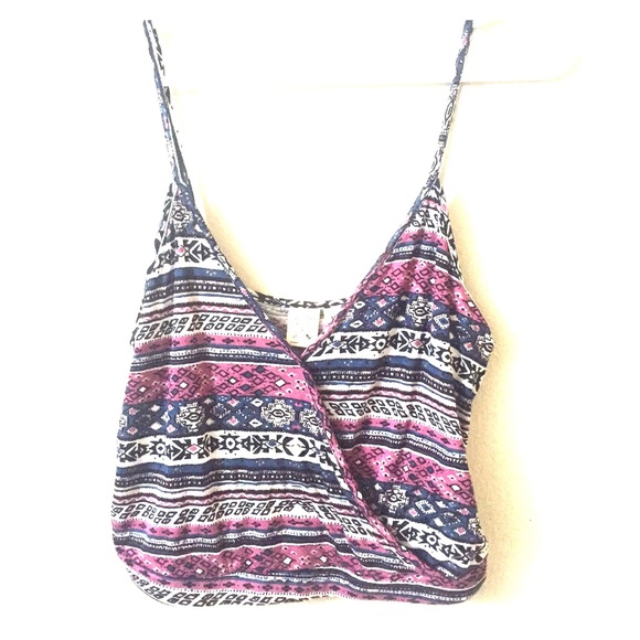 Tribal print crop top