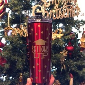 "Bottoms up" coffee & drink tumbler