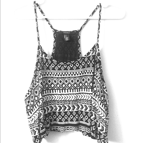 Tribal print crop top