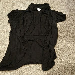 Black short sleeve half jacket