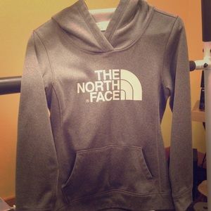 Gray north face hoodie. Small