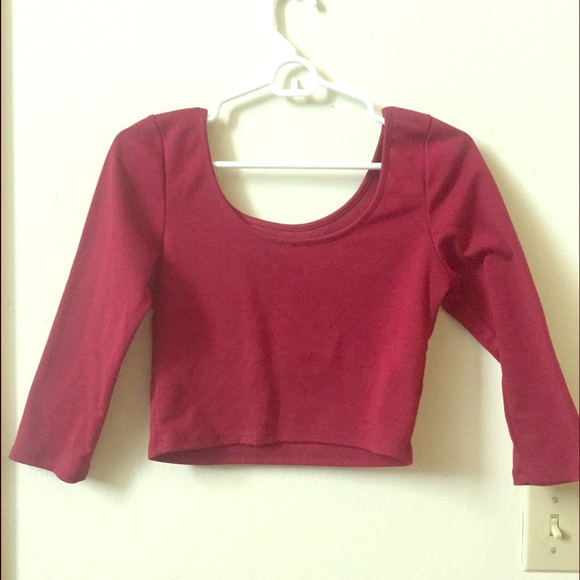 Red crop top