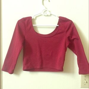 Red crop top