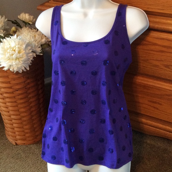 Victoria's Secret Tops - Victoria's Secret Purple Embellished Tank