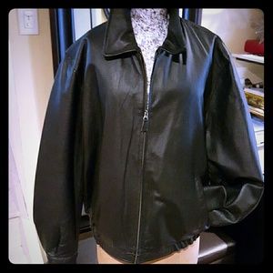 Mens genuine  leather jacket
