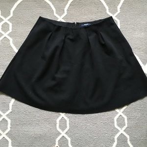 Madewell A-Line black skirt with unfinished edge