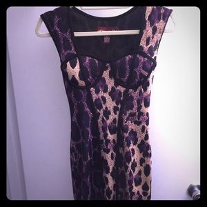 Leppard print slim dress