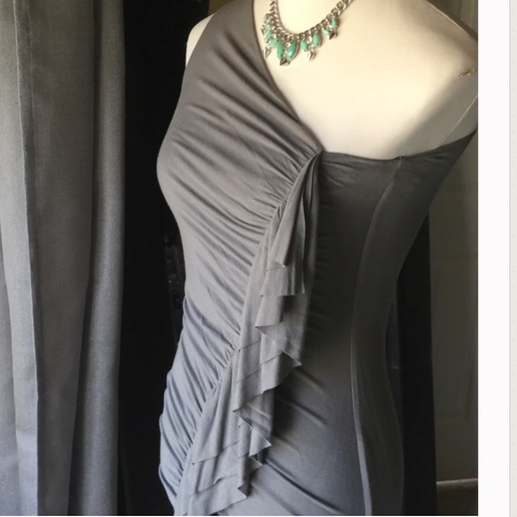 Bailey 44 one shoulder grey dress - Picture 2 of 4