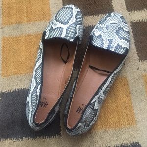 H&M snake skin loafers