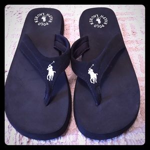 Black flip flops