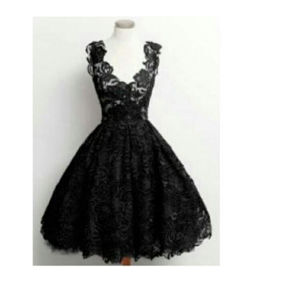 Black lace dress