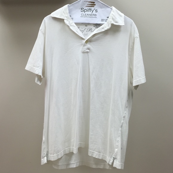 Men's collard white shirt.