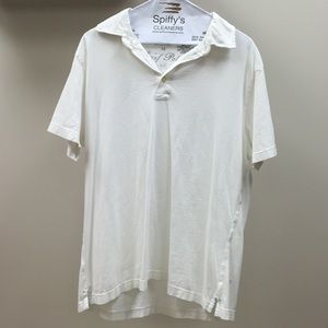 Men's collard white shirt.