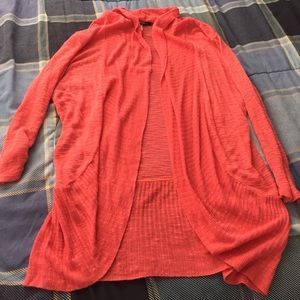 Coral cocoon style cardigan