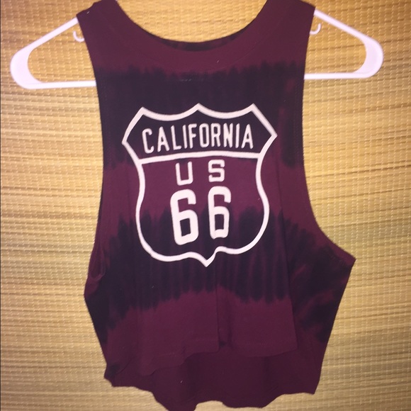 📦sold📦California Route 66 Tie Dye Muscle Tee