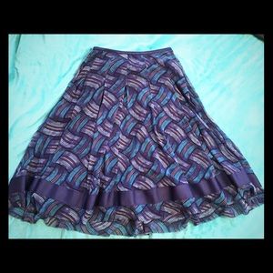 Streetscape Blue Midi Skirt