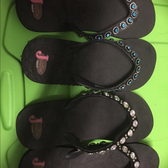 Bling flip flops