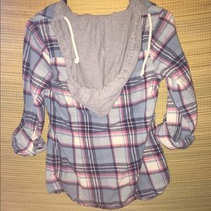 📦sold📦Plaid Hooded Flannel