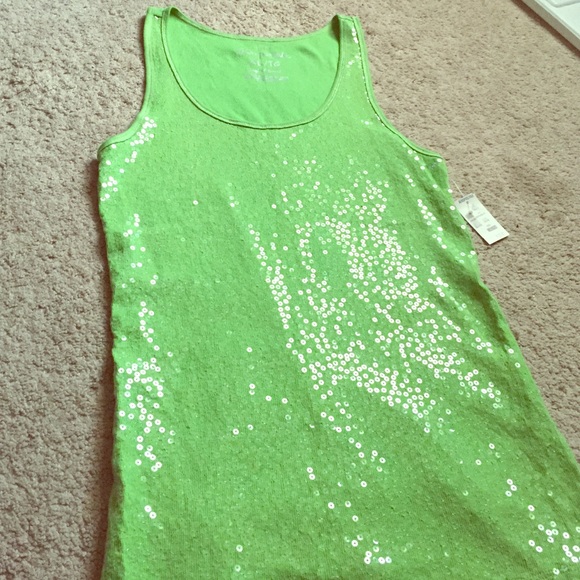 Green Sequin Tank