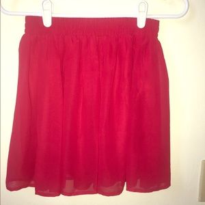 Flowy red skirt