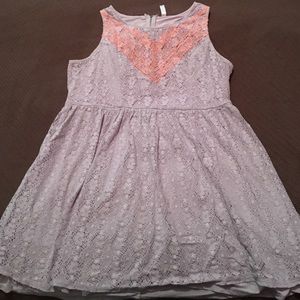 Purple and orange lace dress