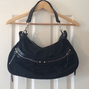 Like New nylon and leather shoulder bag
