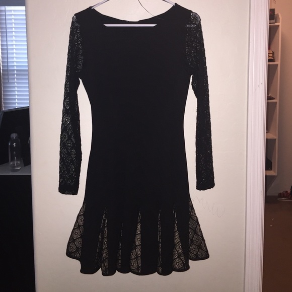 Catherine Malandrino black lace mermaid dress