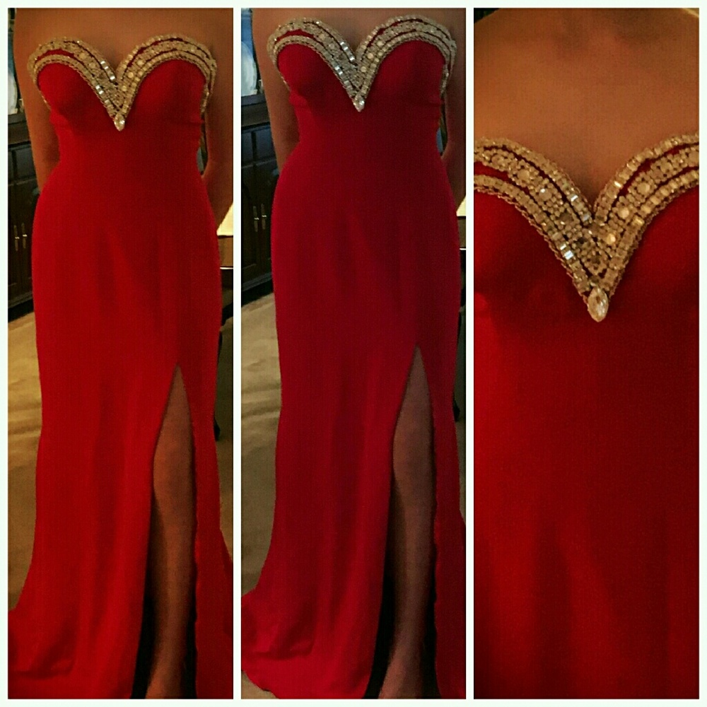 Couture Strapless Gown with Swarovski Crystals