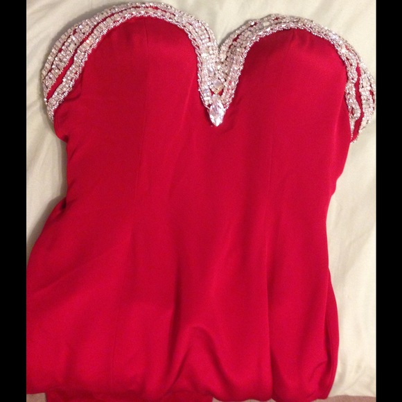 Couture Strapless Gown with Swarovski Crystals - Picture 4 of 6