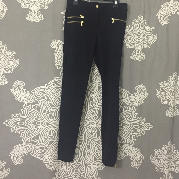 Black skinny cargo pants