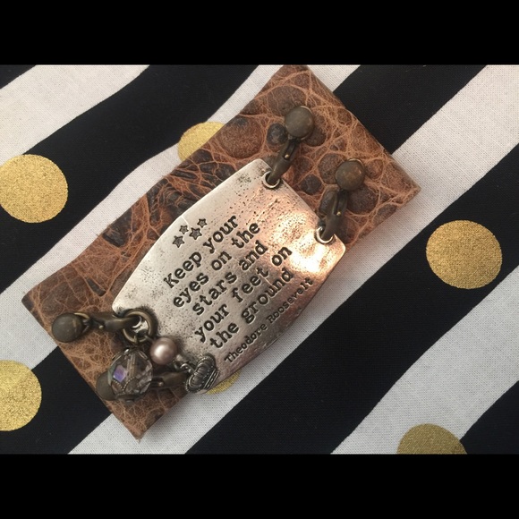 Cuff with plate and charm!