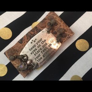 Cuff with plate and charm!