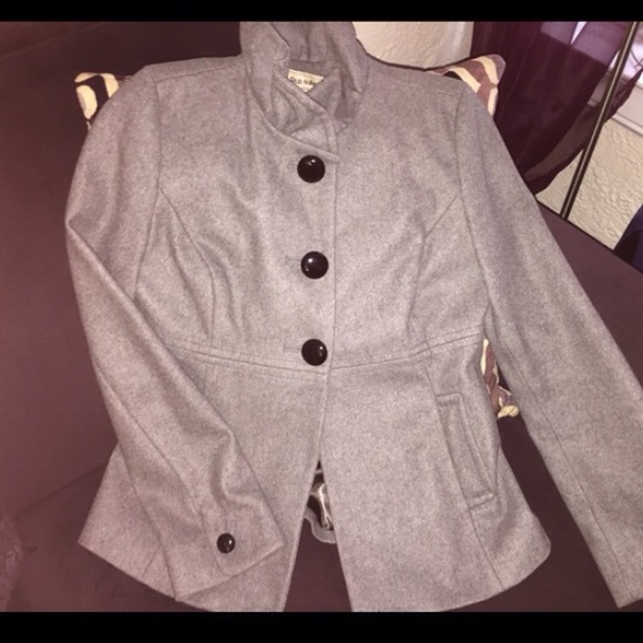 Old Navy Gray Wool Pea Coat