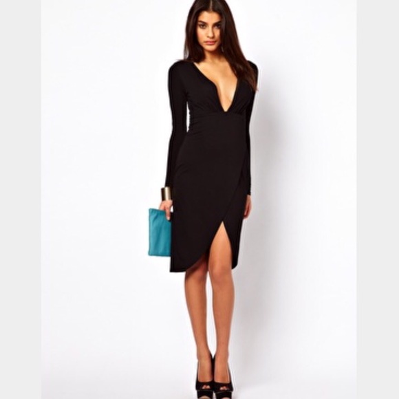 Black midi dress, EUC