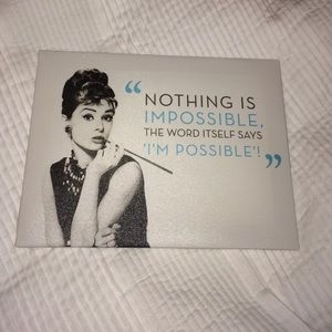 Audrey Hepburn decorative sign