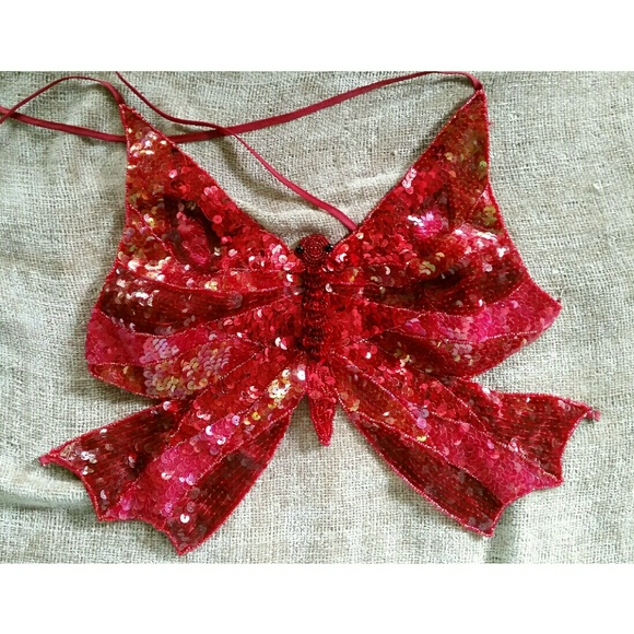 Vintage Y2K butterfly lace up top! Rave ready!