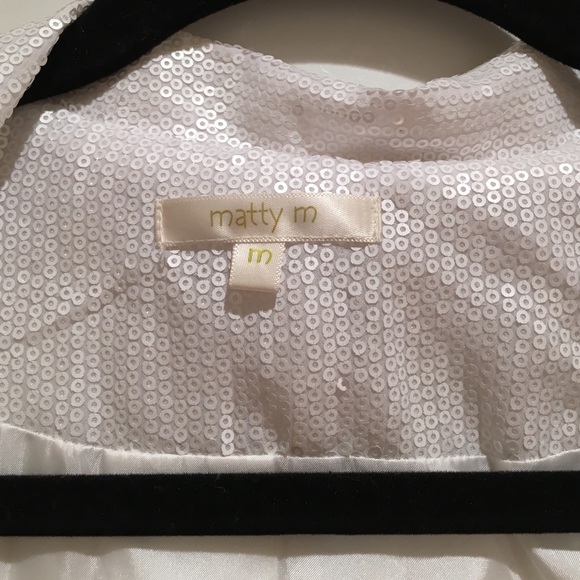 Matty m white sequin blazer - Picture 2 of 3