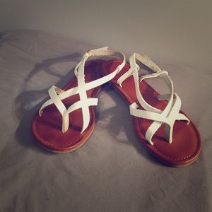 White sandals