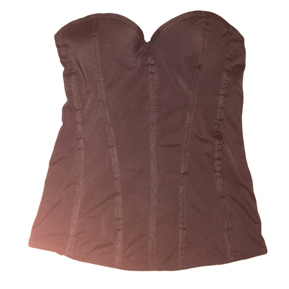 Sexy black lingerie corset top