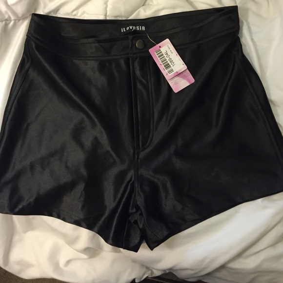 American Apparel Dresses & Skirts - High waisted shiny disco shorts👄