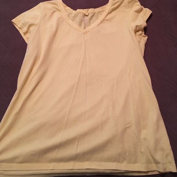 Yellow v-neck top, barely worn