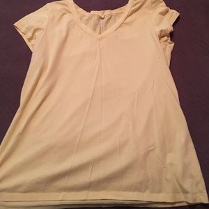 Yellow v-neck top, barely worn