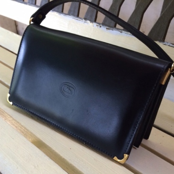 Black Leather Cross Body Purse