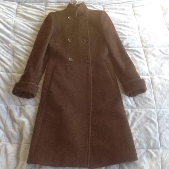 zara long brown coat
