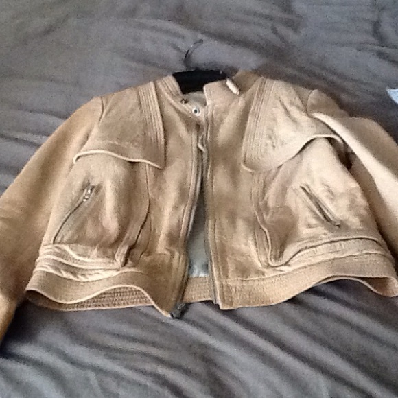 Leather jacket tan color