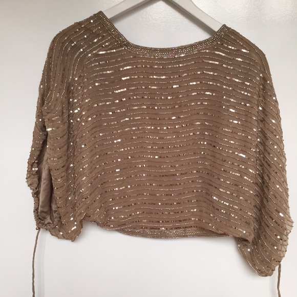 Gold sequined Lotta Stenson bolero - Picture 2 of 3