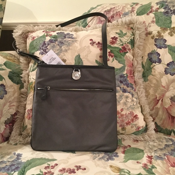 MK kempton large crossbody- grey